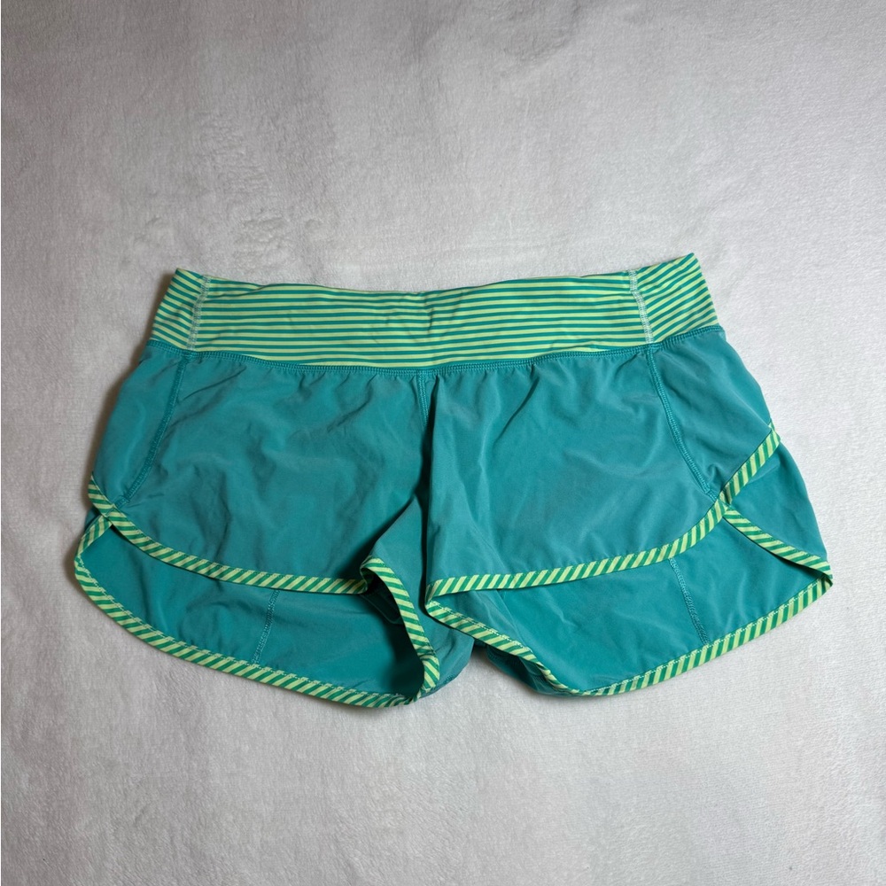 lululemon athletica Teal and Lime Athletic Shorts